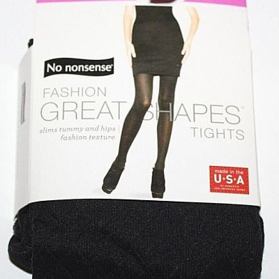 No nonsense Women's Black Fashion Shaping Tights - Pick Your Size (M/L/XL)